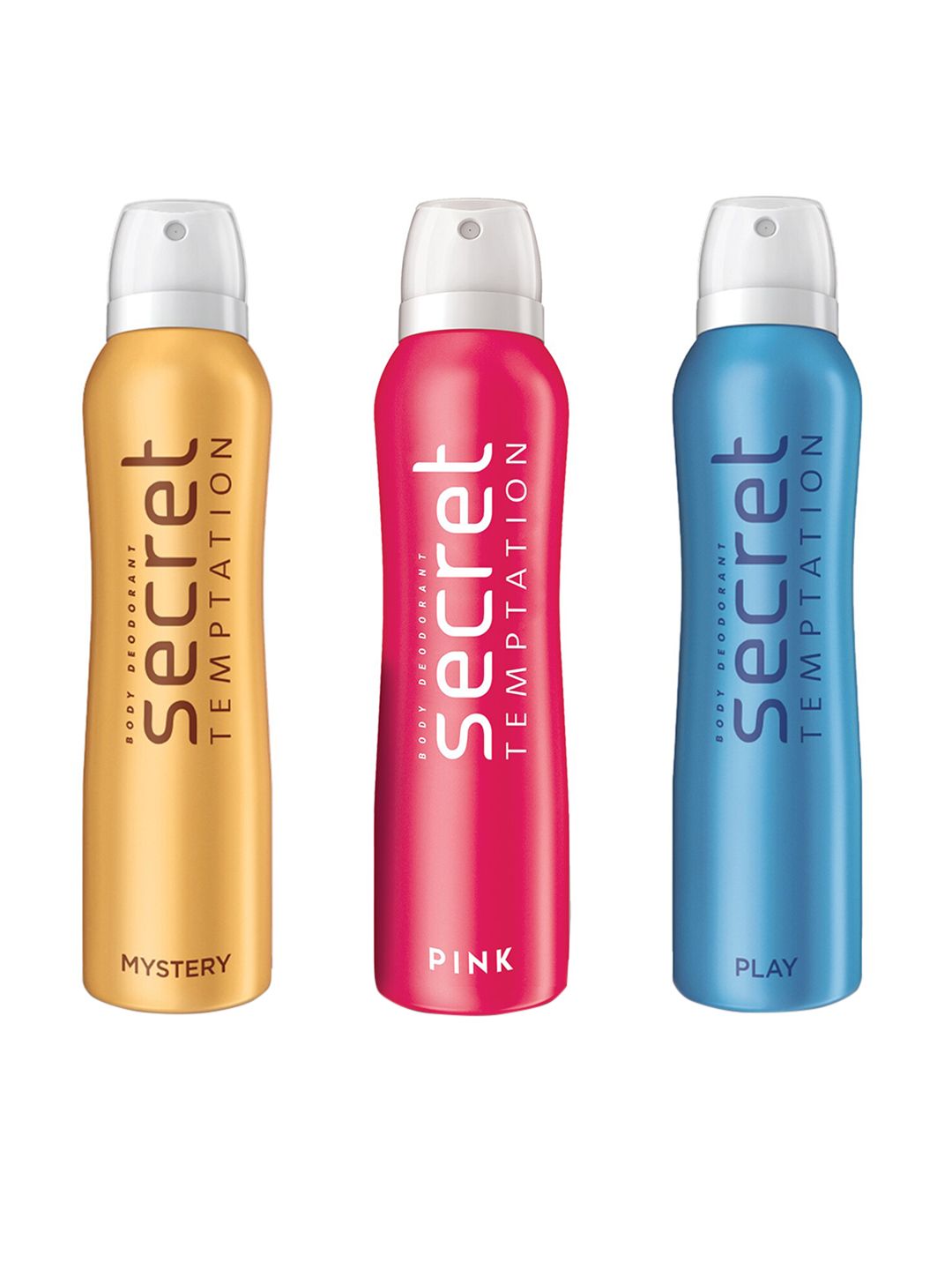Secret Temptation Womens Pack of 3 Mystery, Play and Pink Deodorant-picture-26