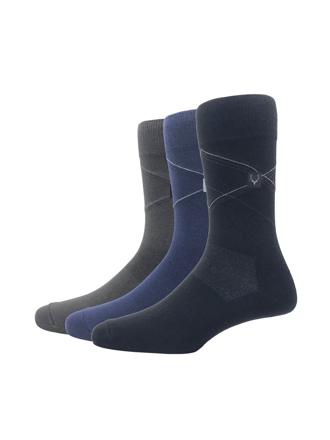 Allen Solly Men Pack Of 3 Patterned Calf-Length Socks-picture-43