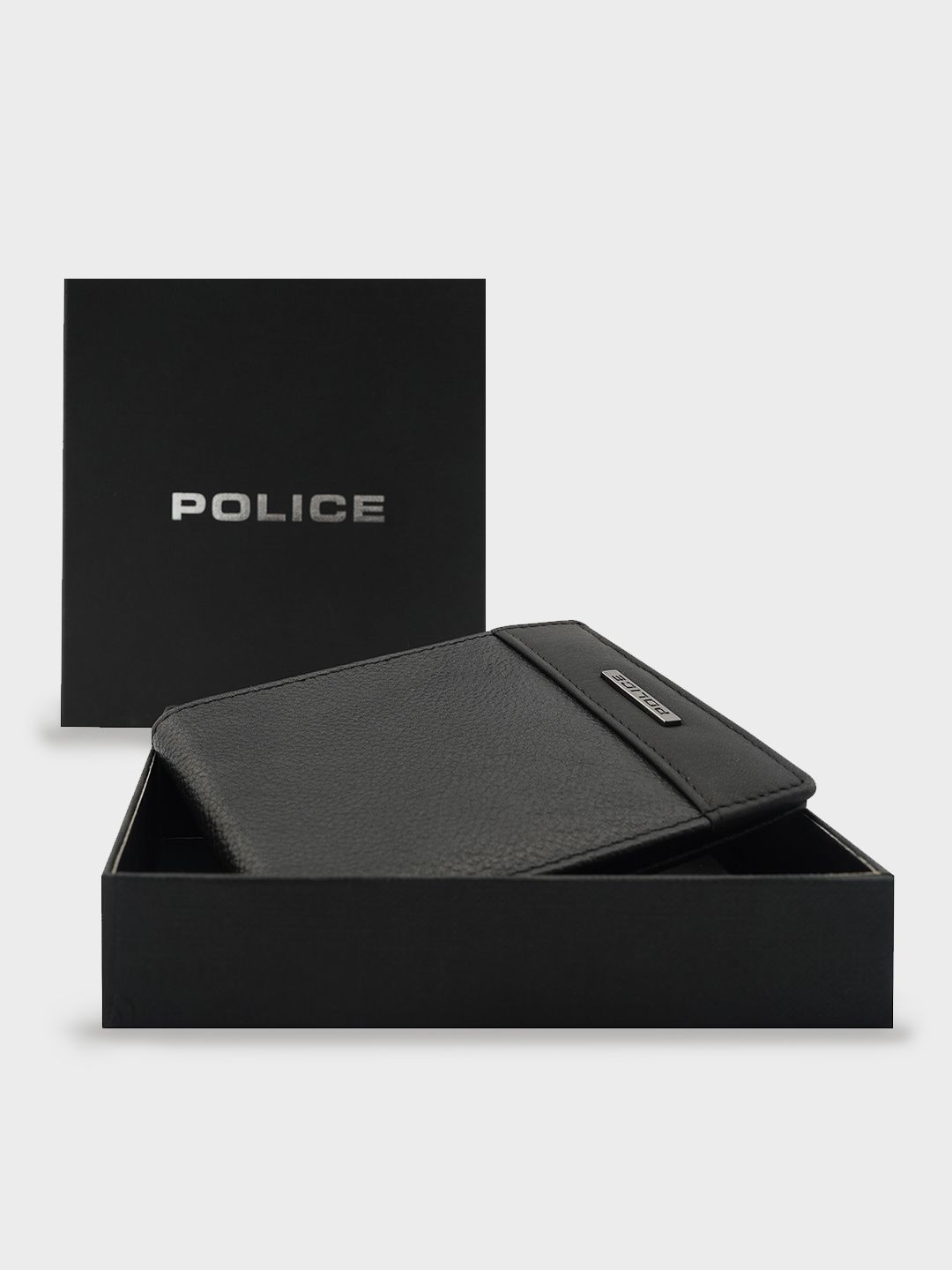 Police Men Black Solid Leather Two Fold Wallet-picture-53