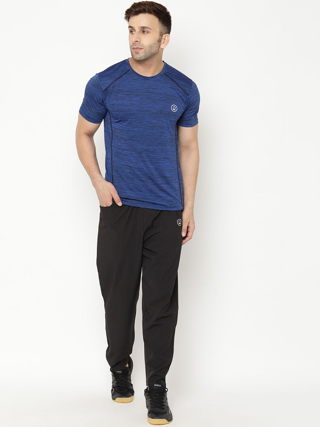 CHKOKKO Men Blue & Black Solid Tracksuit-picture-44