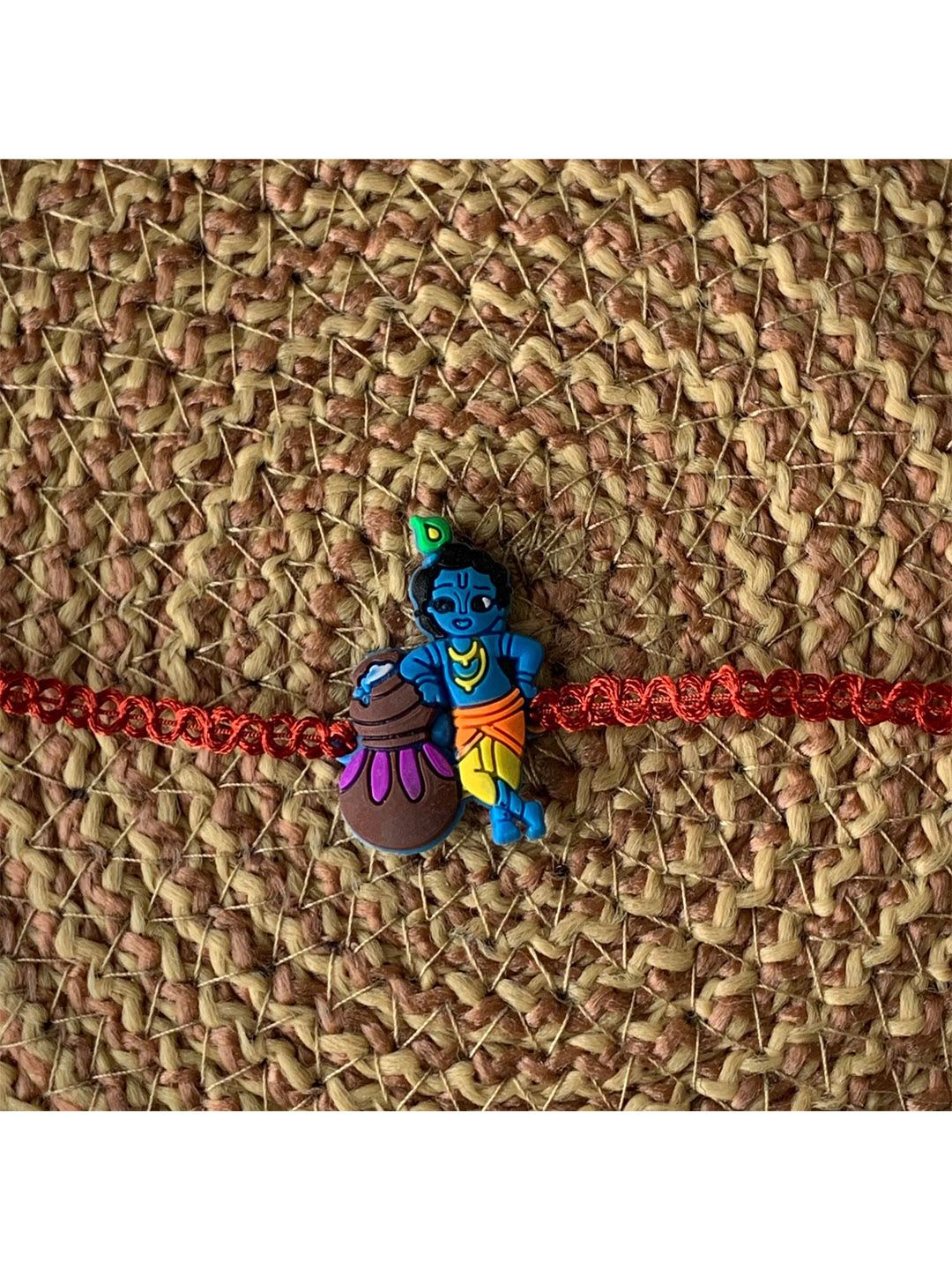 I Jewels Boys Blue & Brown Krishna Cartoon Character Thread Rakhi-picture-31