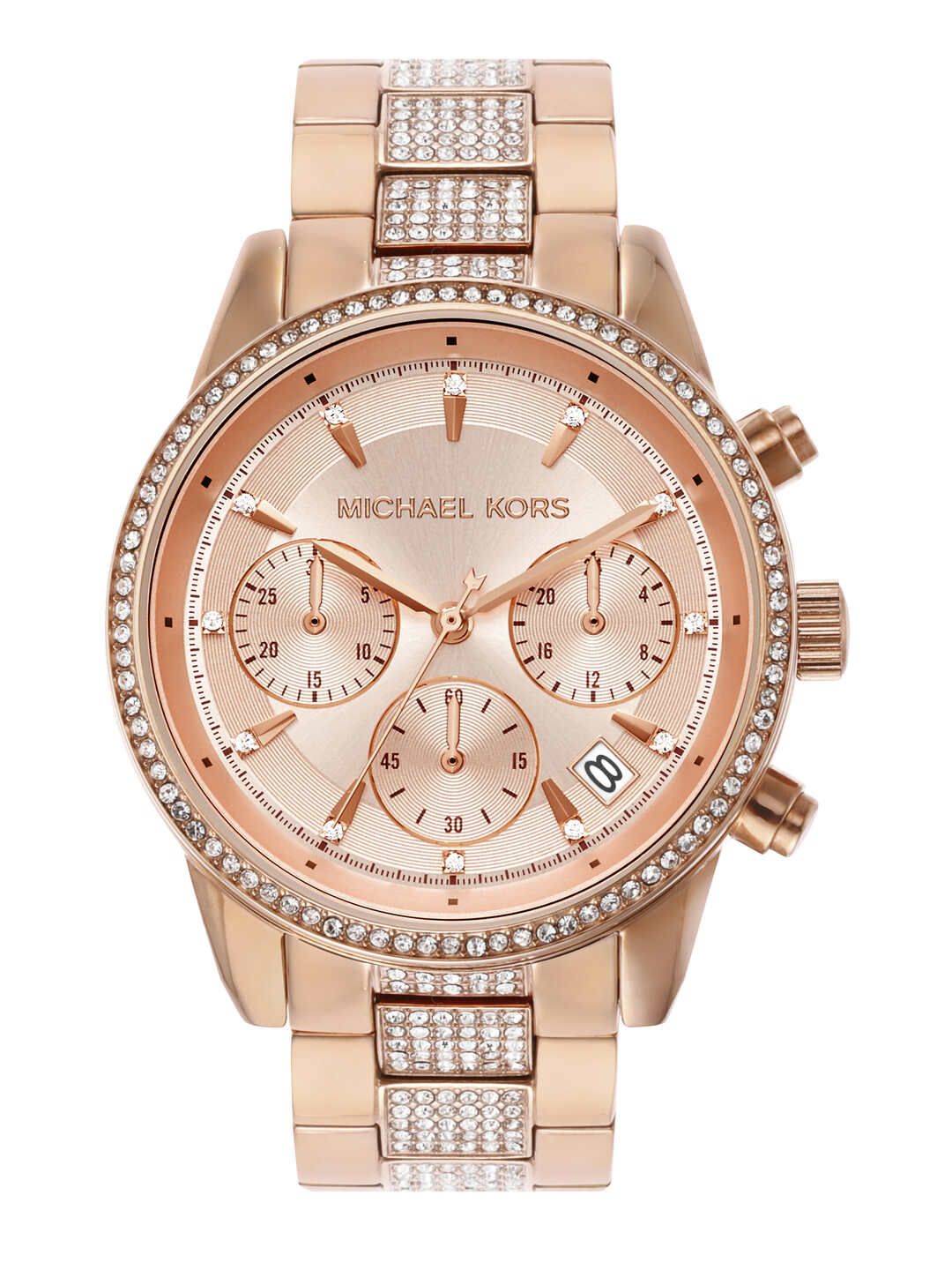 Michael Kors Women Rose Gold-Toned Dial Ritz Analogue Watch MK6485-picture-42