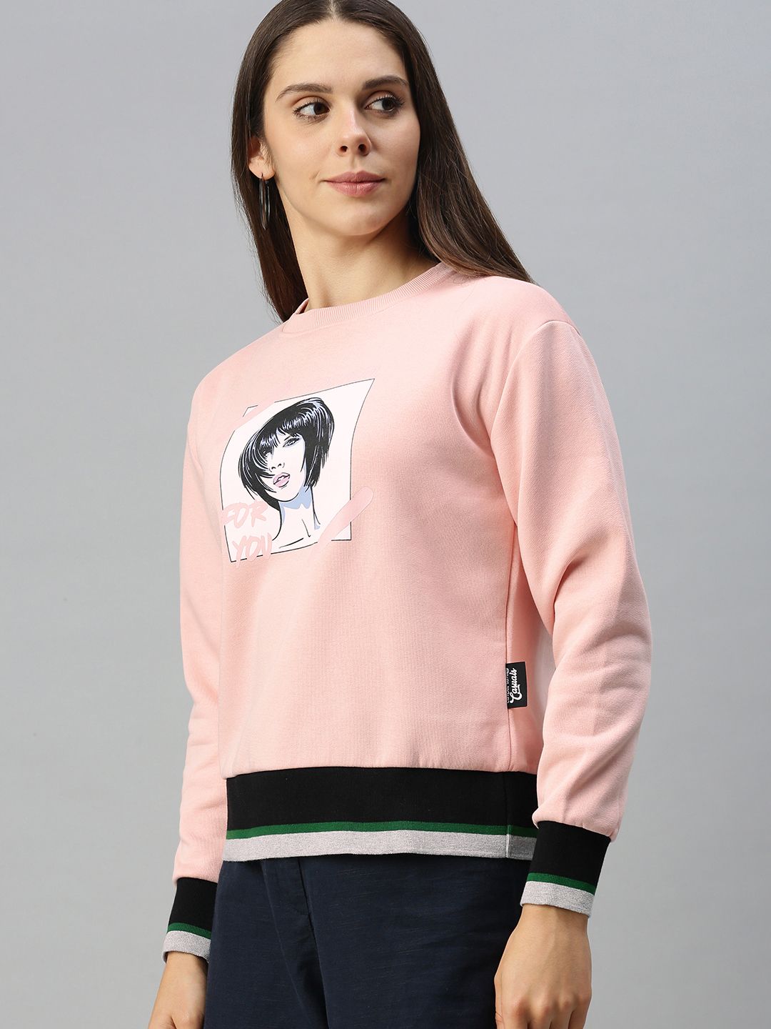 pinacolada Campus Sutra Women Pink Printed Sweatshirt-picture-22
