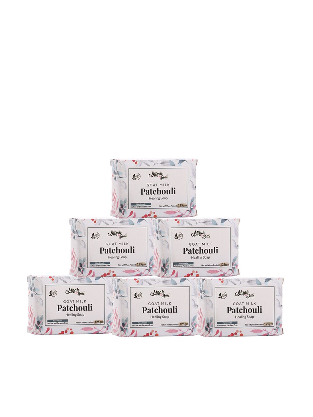 Mirah Belle Pack of 6 Goat Milk - Patchouli Anti Blemish Soap  - 125 g Each-picture-10