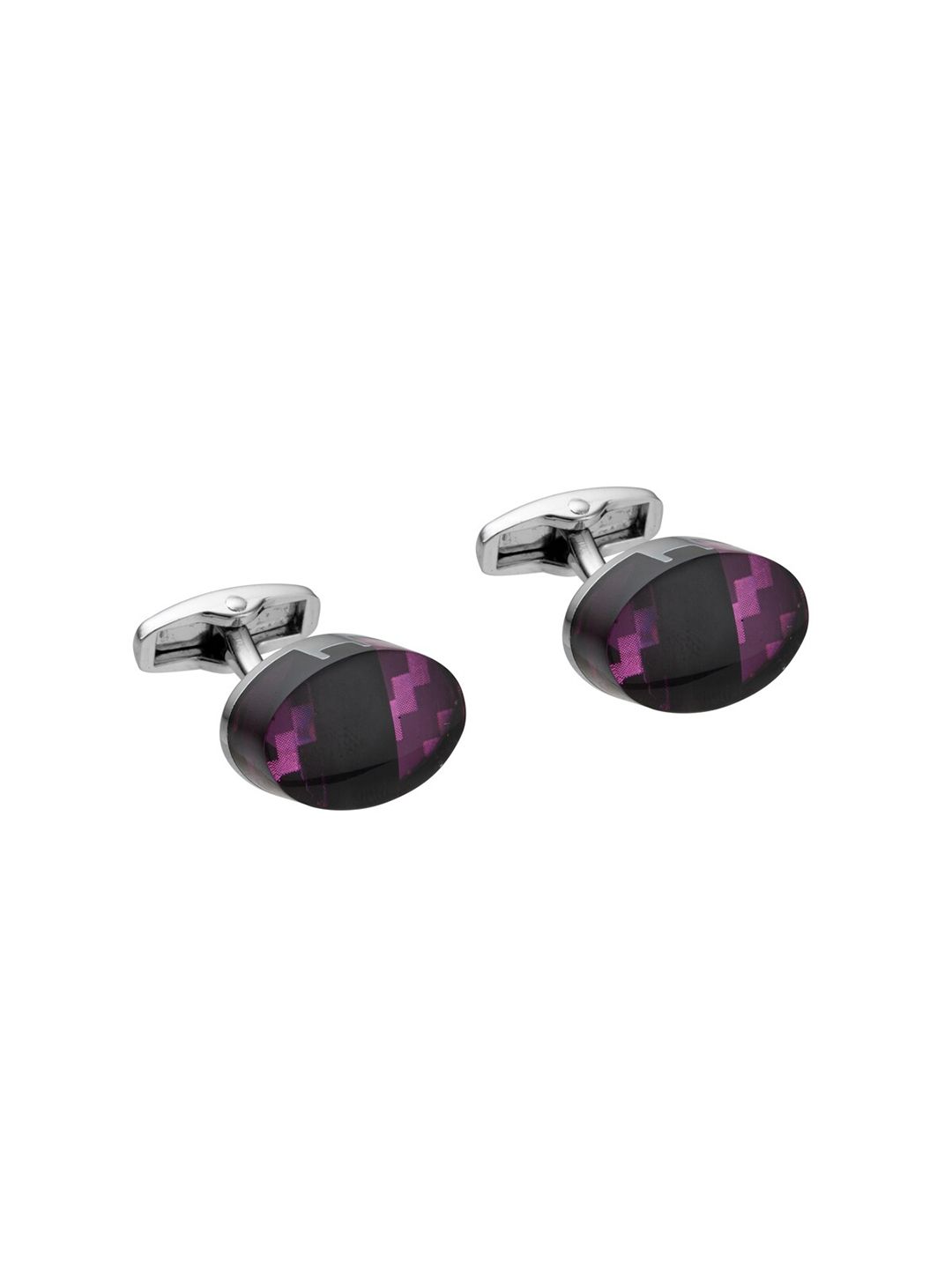 Alvaro Castagnino Silver-Toned & Black Cufflinks-picture-18