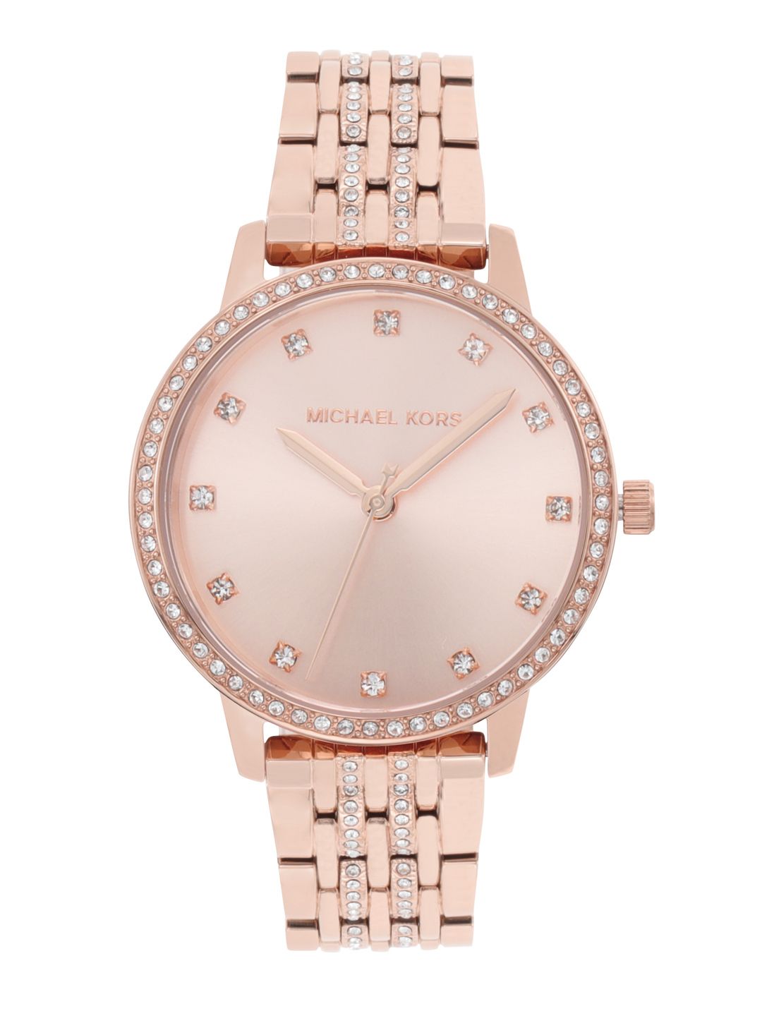 Michael Kors Women Outlet Melissa Rose Gold-Toned Dial Analogue Watch MK4369