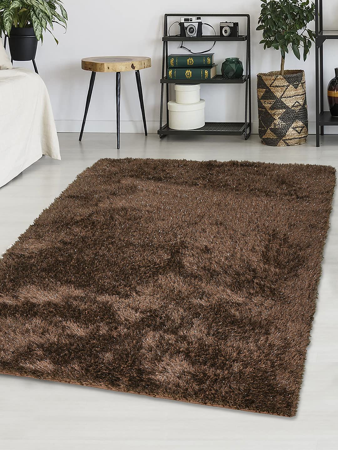 Saral Home Brown Solid Modern Carpet-picture-41