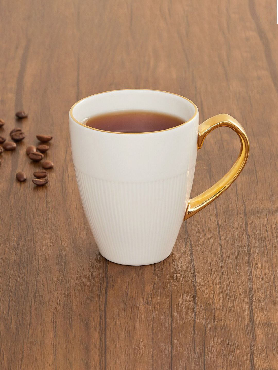 Home Centre White & Gold-Toned Solid Ceramic Glossy Mug-picture-14