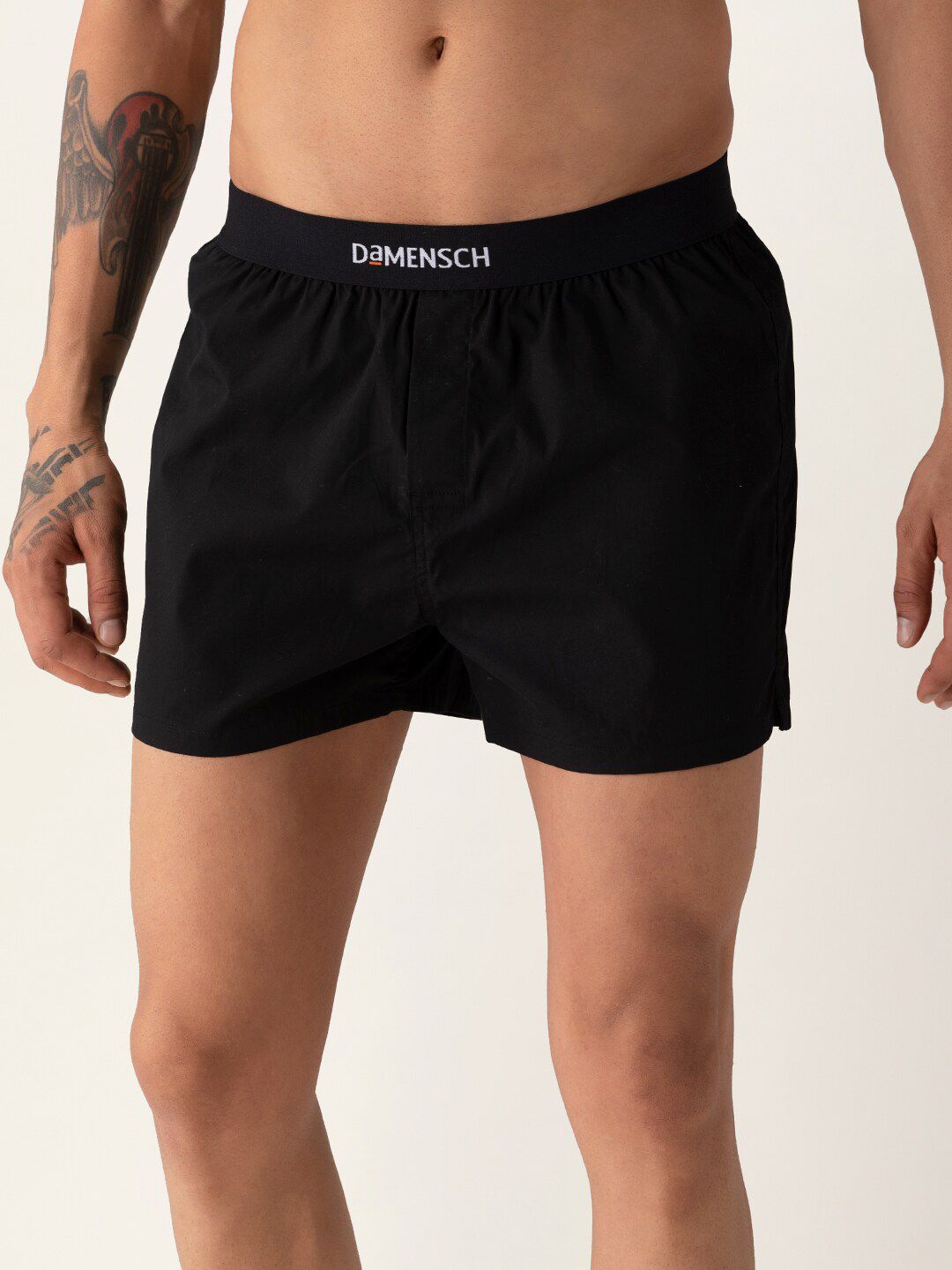 DaMENSCH Men  Solid Black Ultra-Light Cotton Regular Fit Inner Boxer-picture-31