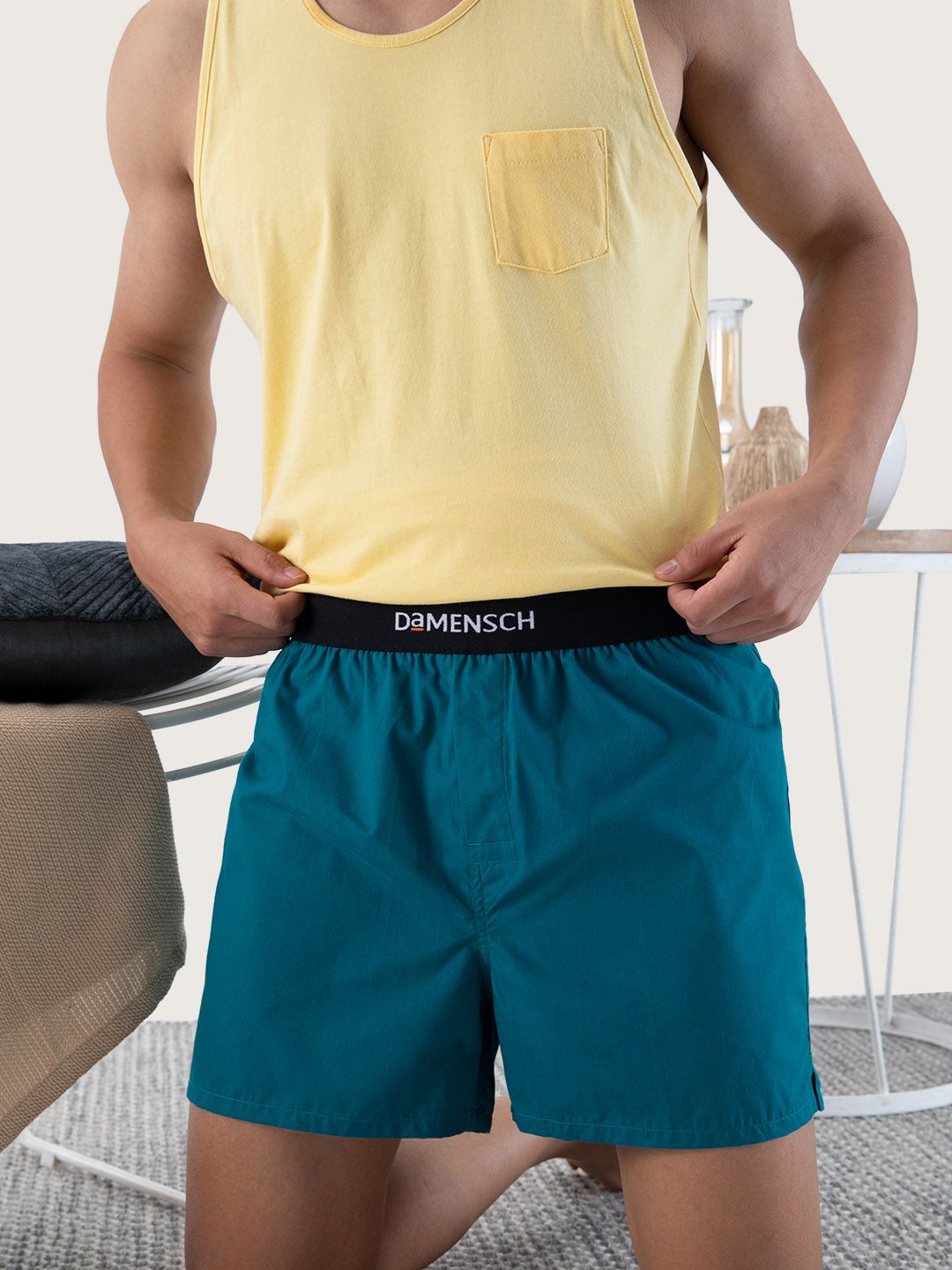 DAMENSCH Men Solid Ultra-Light Cotton Regular Fit Inner Boxer-image-49