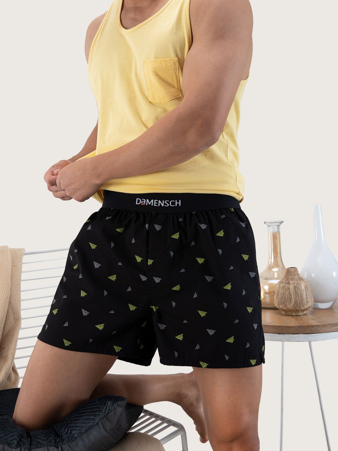 DAMENSCH Men Printed Ultra-Light Cotton Regular Fit Inner Boxer-picture-19