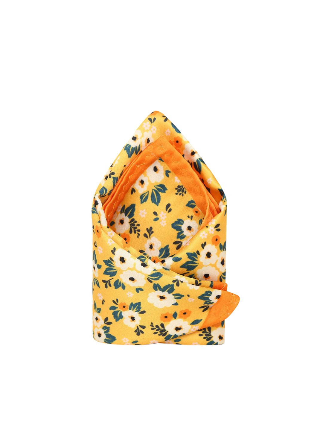 Tossido Men Yellow & Green Floral Printed Pocket Square-picture-40