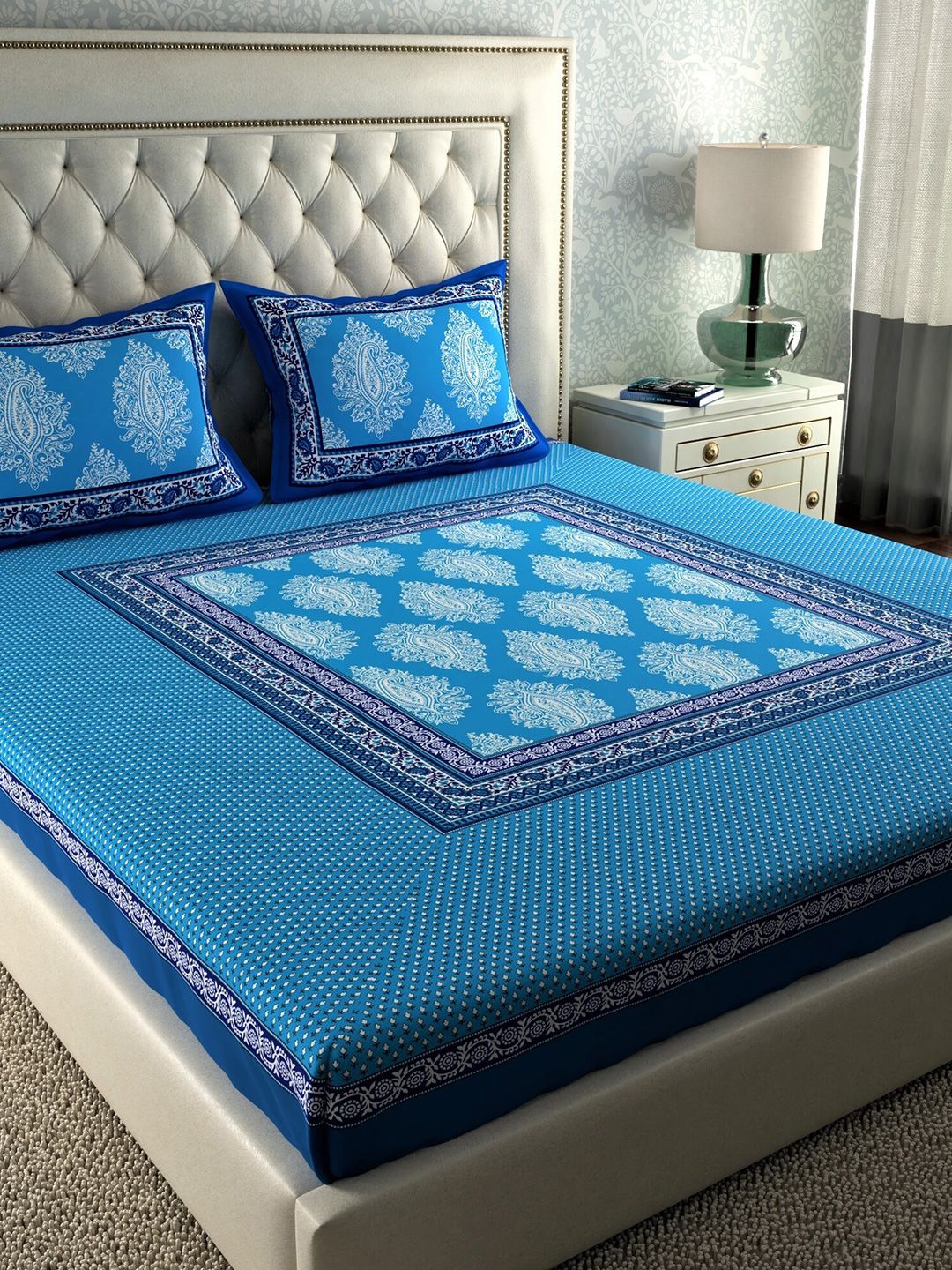 LA VERNE Unisex Blue Ethnic Motifs-image-44