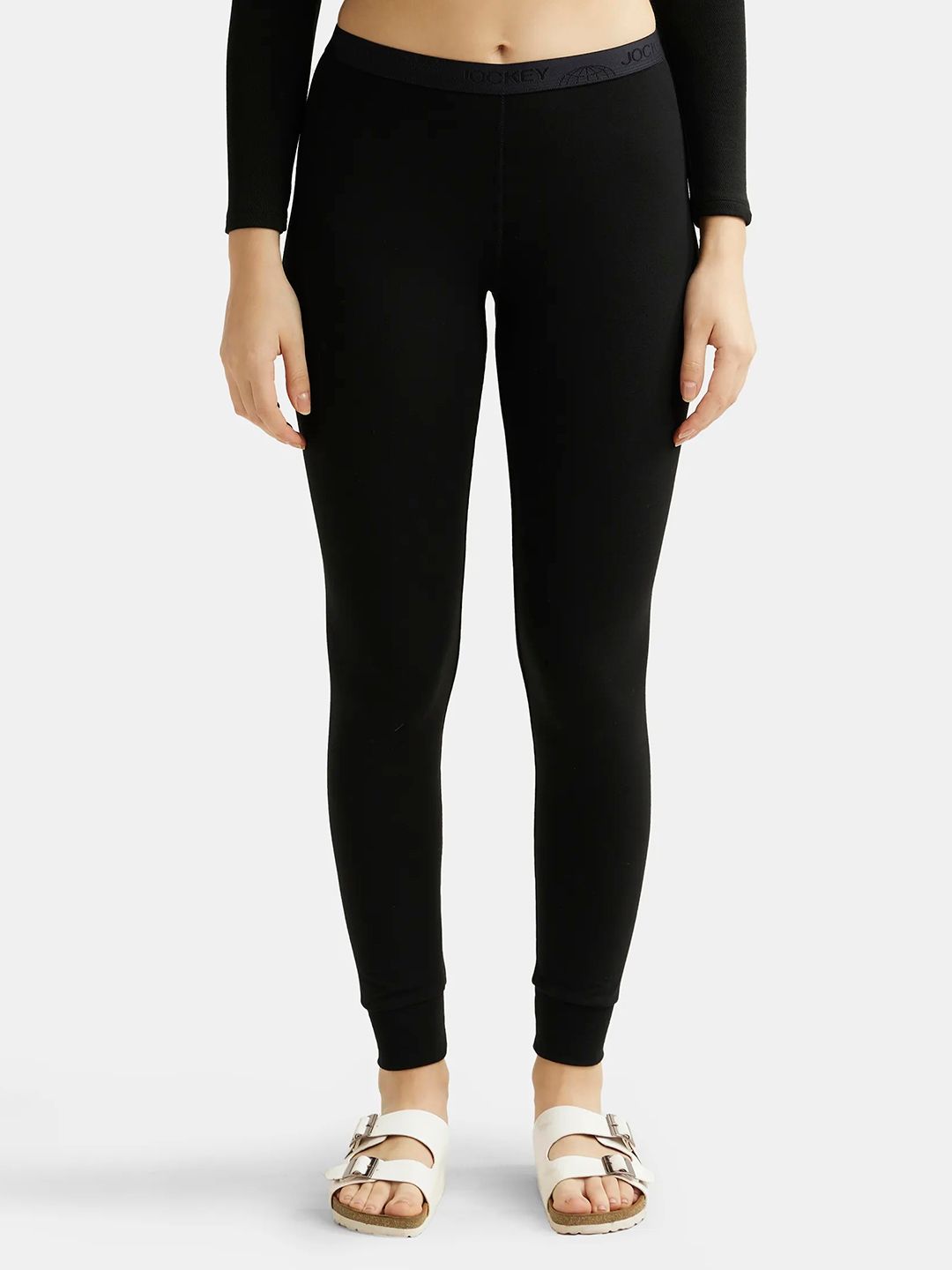 Jockey Women Black Solid Thermal Bottoms 2523-0105-image-33