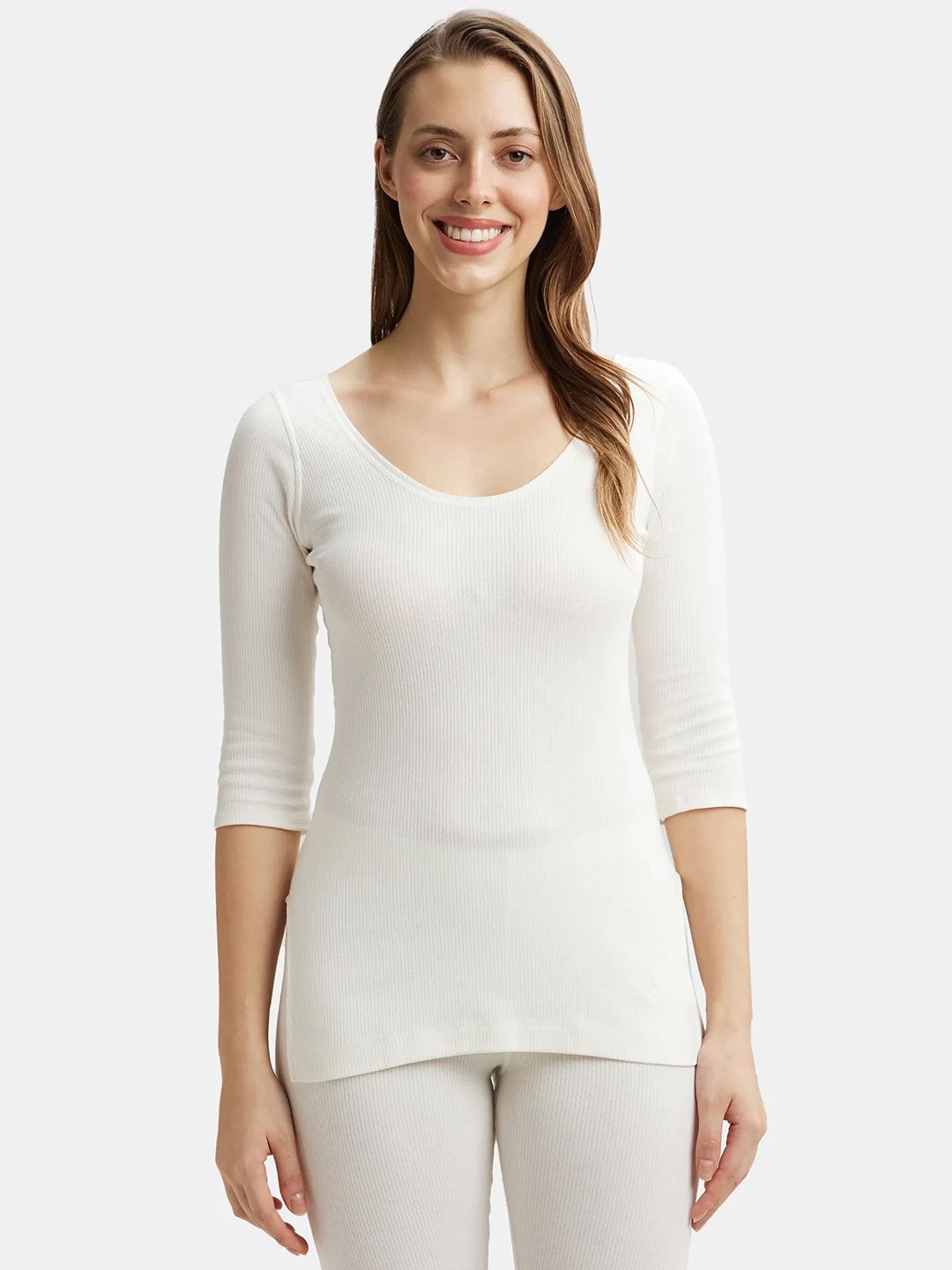 Jockey Cotton Rich Three Quarter Sleeve Stay Warm Technology Thermal Top-picture-18