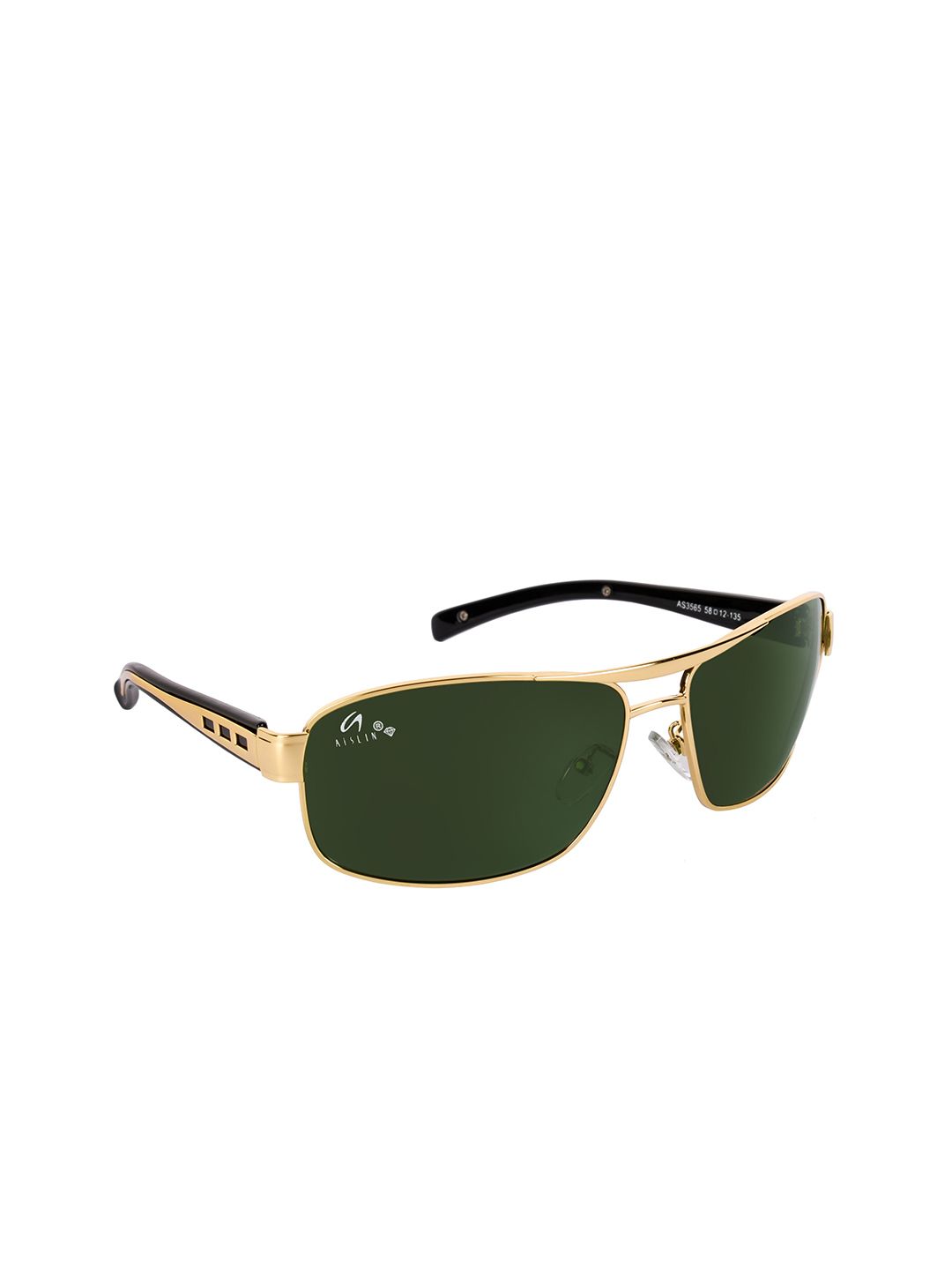 AISLIN Men Green Rectangle Sunglasses-image-21