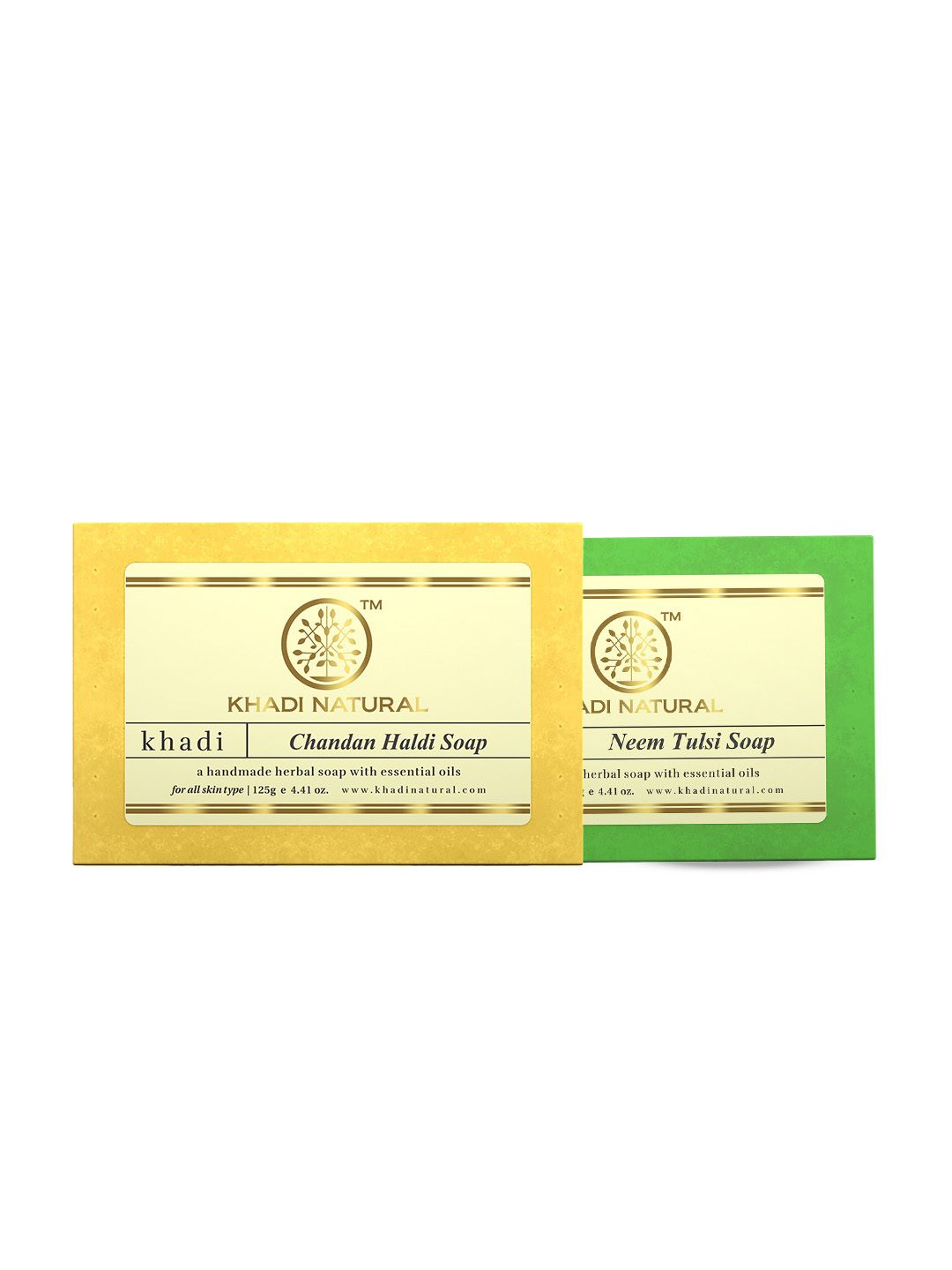 Khadi Natural Set of Neem Tulsi & Chandan Haldi Handmade Herbal Soaps-picture-27