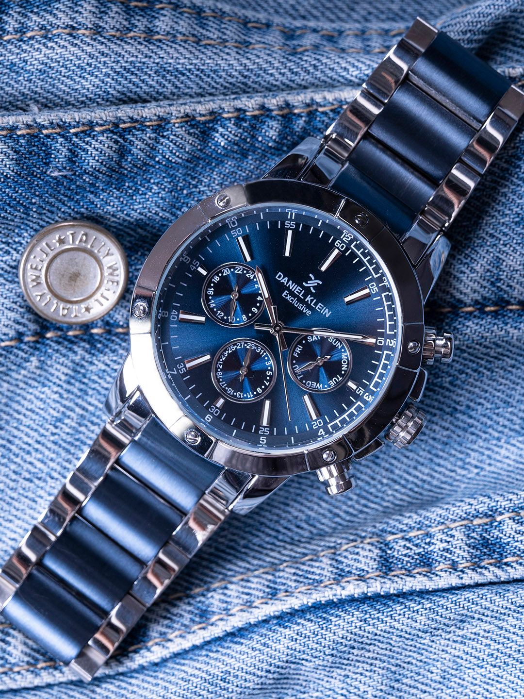 Daniel Klein Exclusive Men Navy Dial Watch DK10927-3-picture-16