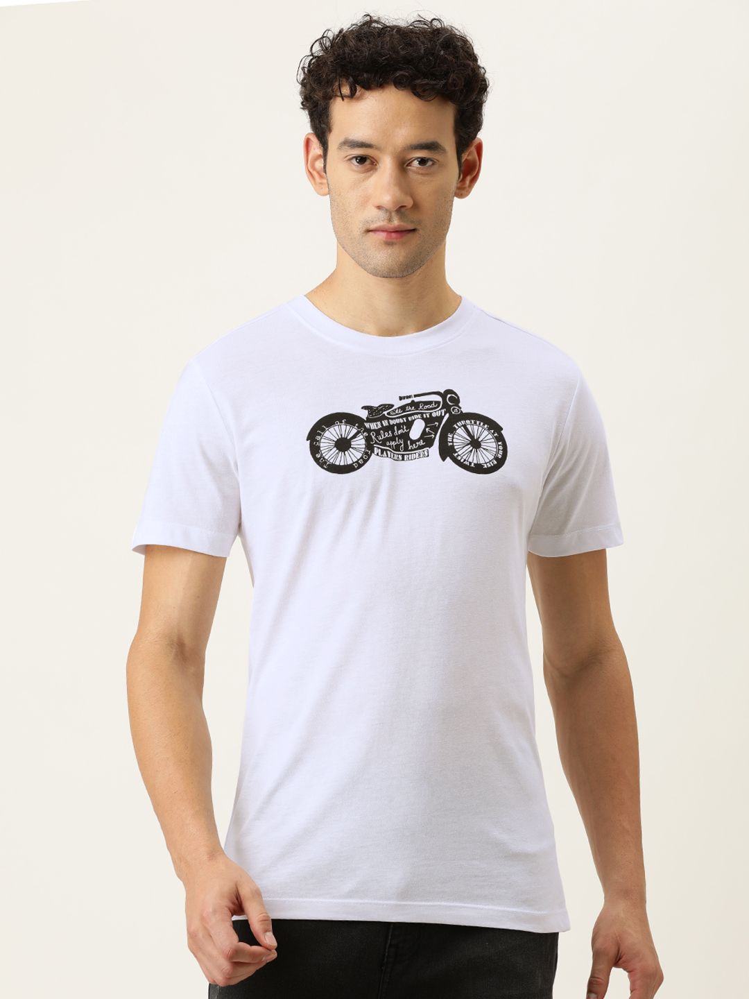 FOREVER 21 FOREVER 21 Men White Printed T-shirt