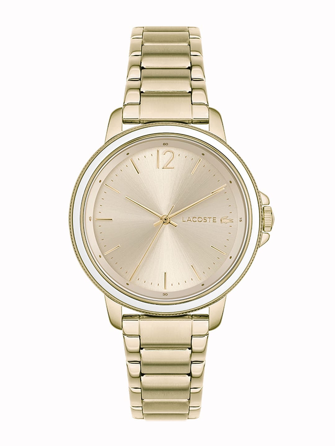 Lacoste Women Rose Gold-Toned Brass Dial& Stainless Steel Straps Watch 2001196