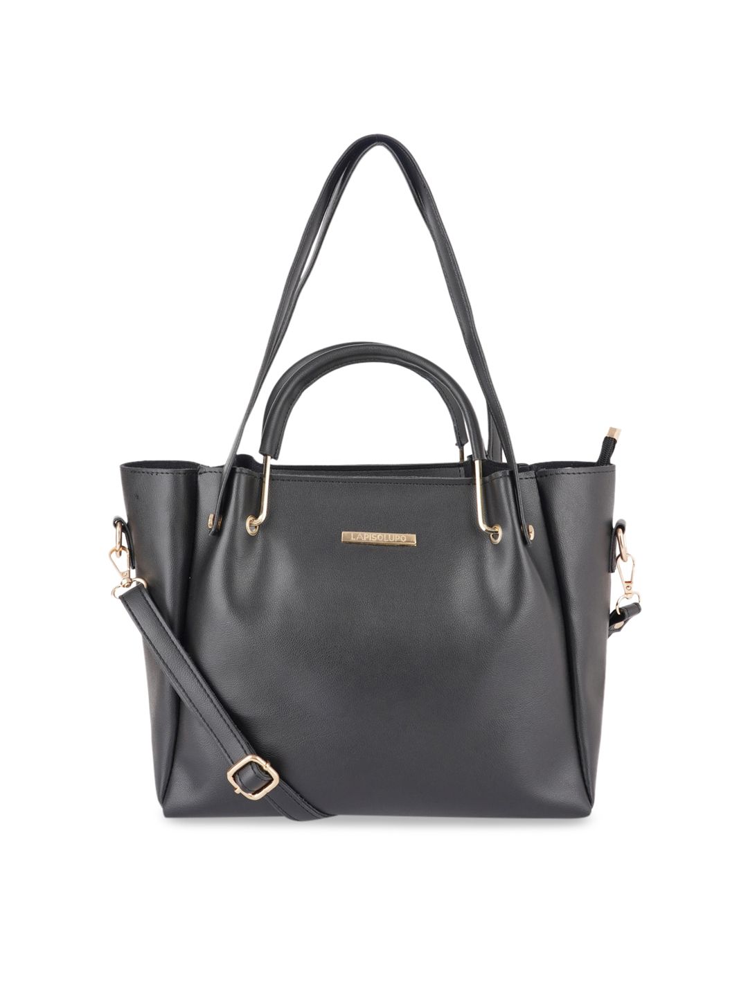 Lapis O Lupo Black Structured Handheld Bag-picture-37