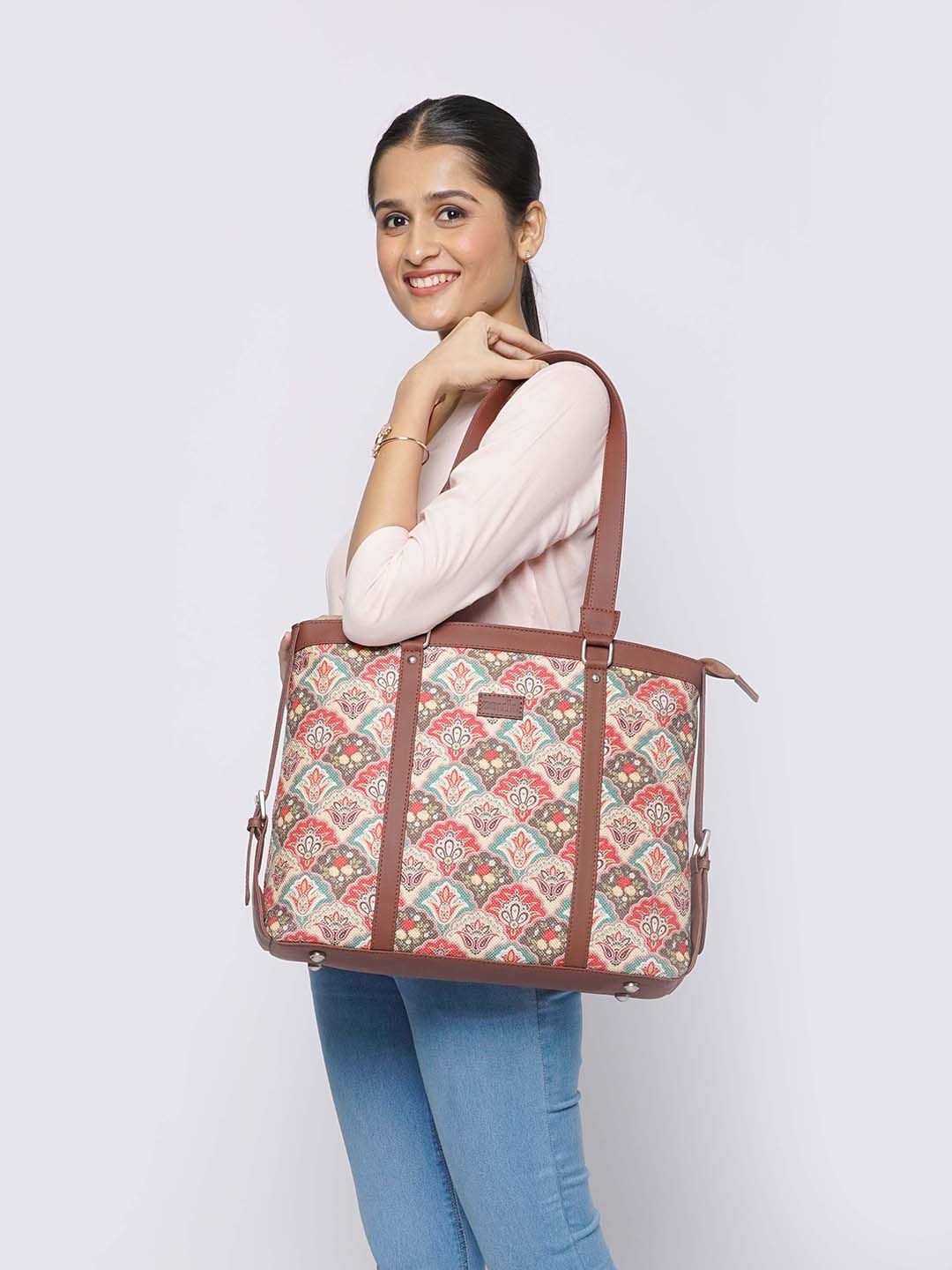 ZOUK Women Multicoloured Ethnic Motifs Printed Laptop Bag-picture-37