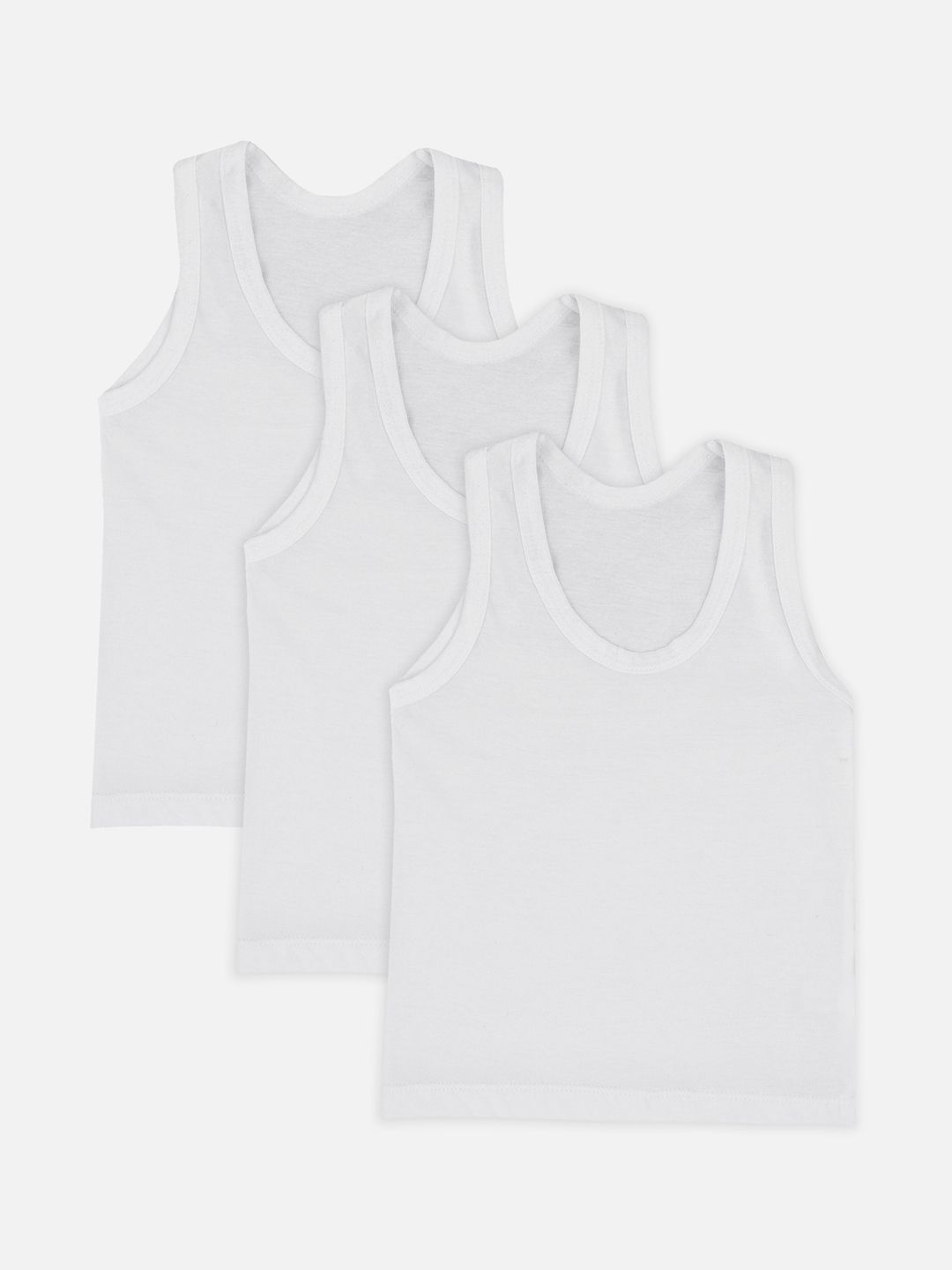 Bodycare Kids Boys Pack Of 3 White Pure Cotton Innerwear Vests-picture-14