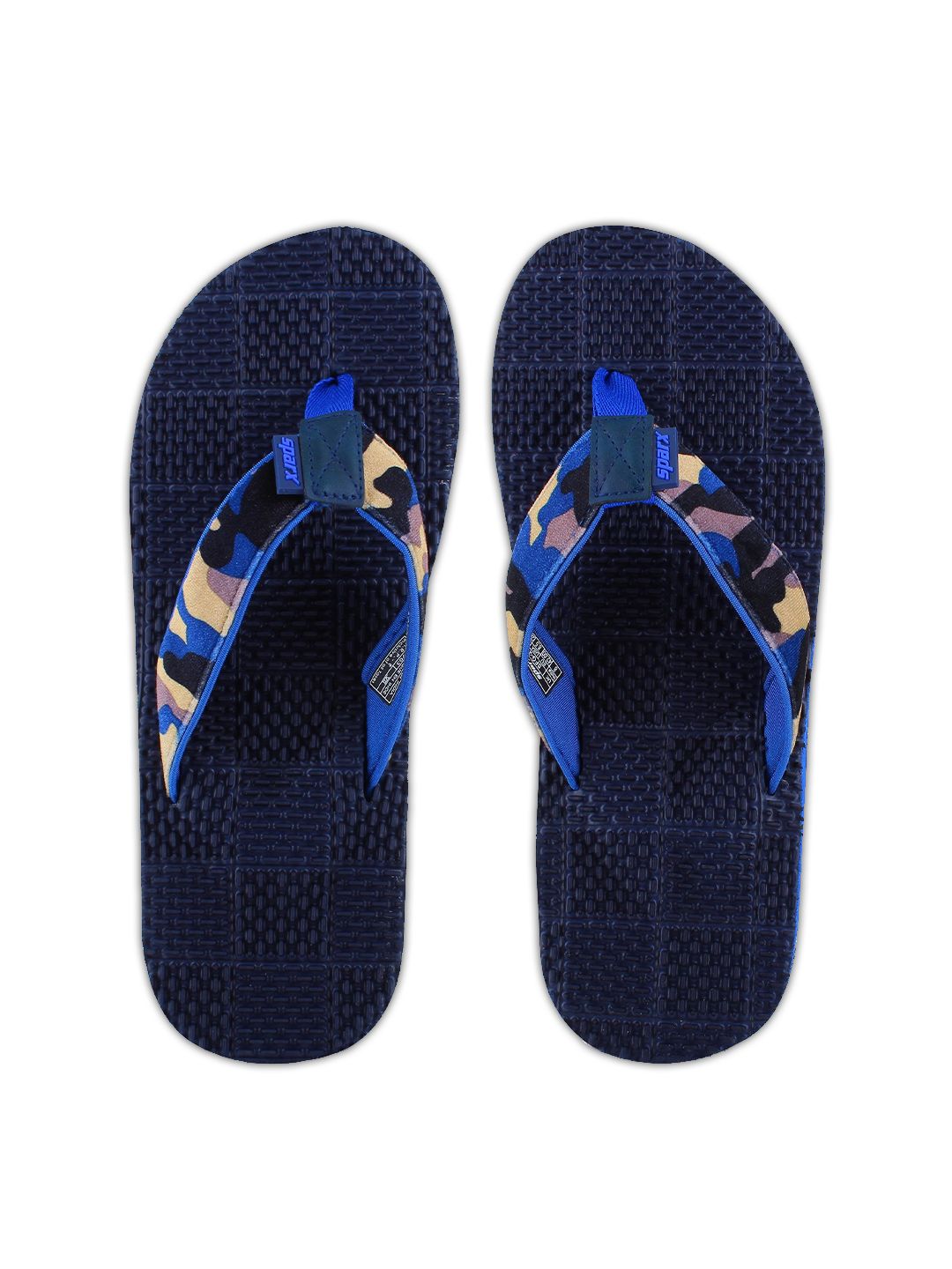 Sparx Men Navy Blue Printed Rubber Thong Flip-Flops-picture-18