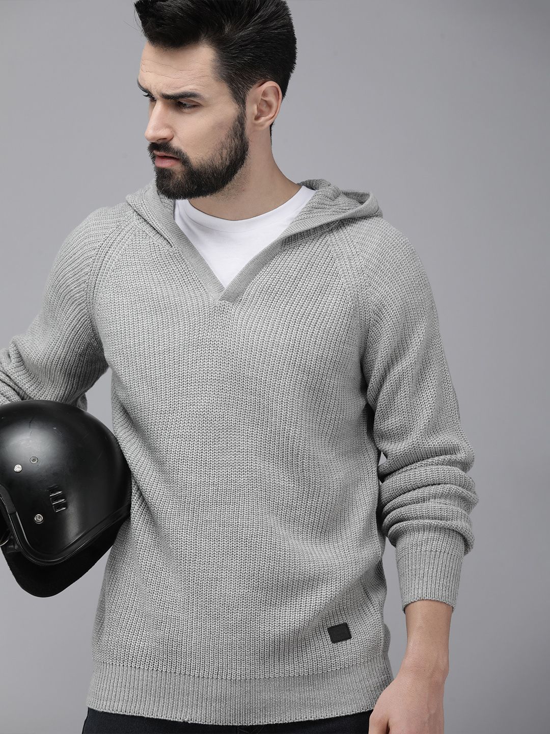 The Roadster Lifestyle Co. Men Grey Solid Casual Pullover-picture-43