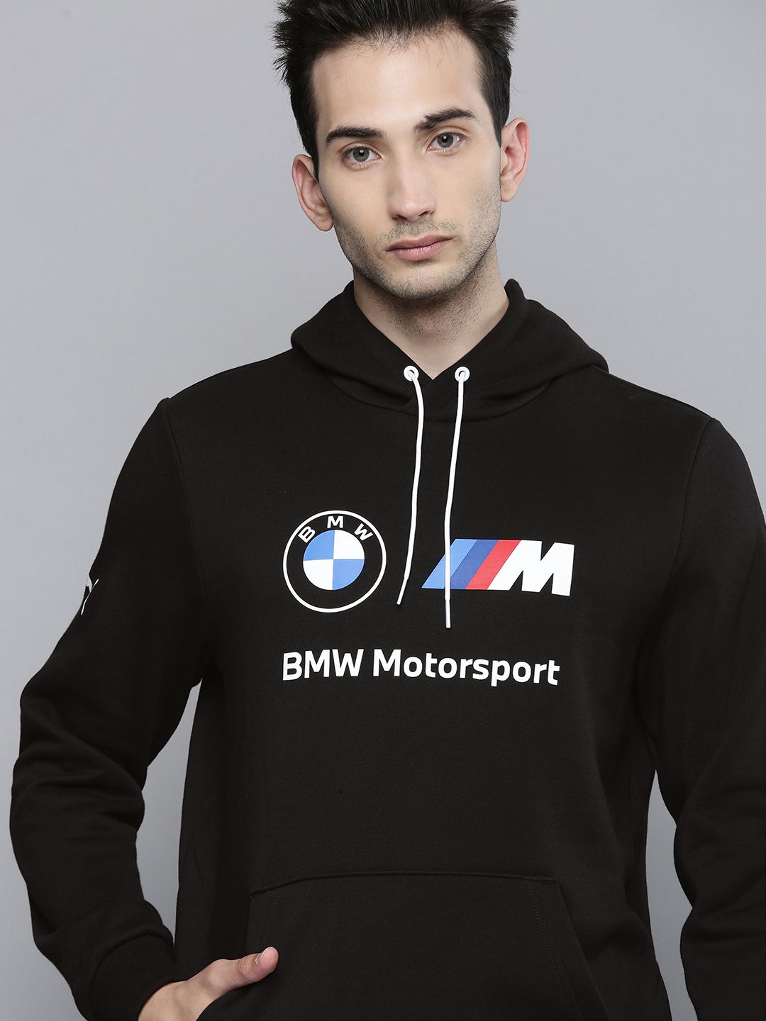 PUMA Motorsport Men Black BMW M Essential Fleece Motorsports Sweatshirt-picture-26