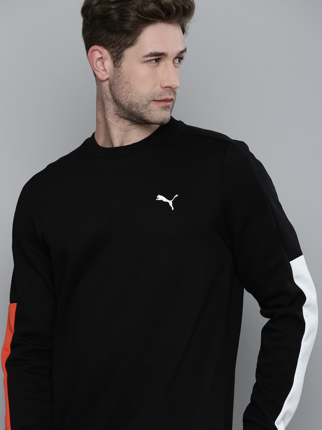 Polyester Reflective logo Puma One 8 T Shirt, Round Neck