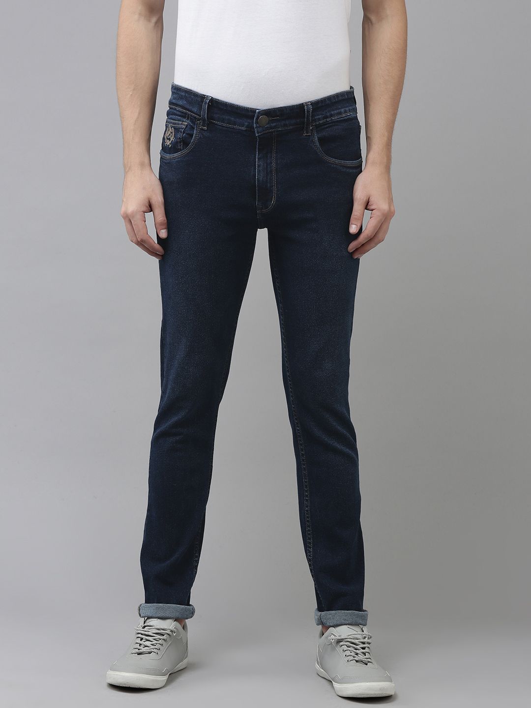 u.s. polo assn. denim co. U S Polo Assn Denim Co Men Navy Blue Slim Fit Mid-Rise Clean Look Jeans-picture-22