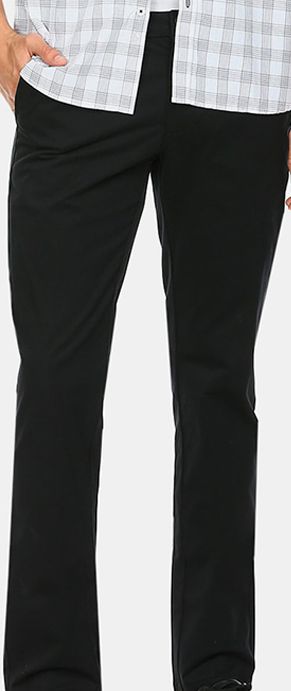 Arrow Sport Men Black Solid Regular Trousers