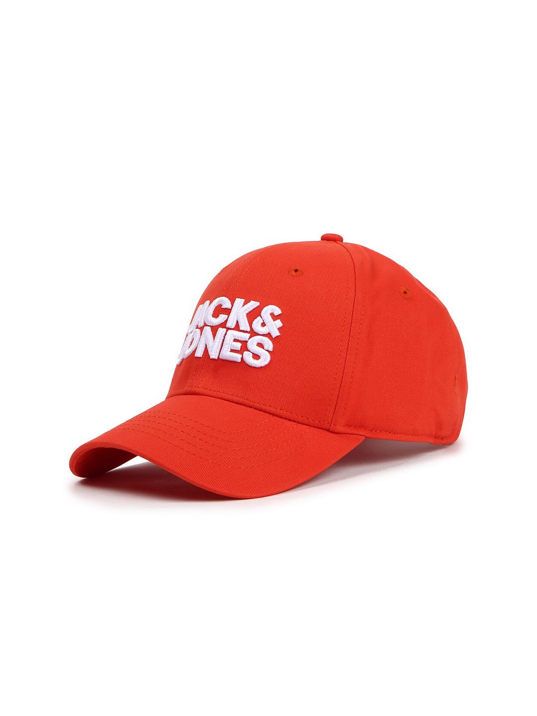 Jack & Jones Men Orange & White Printed Baseball Cap-image-7