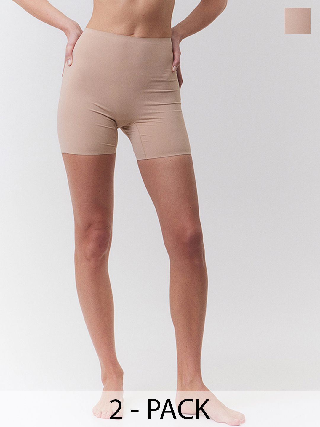 H&M Women Biege 2-Pack Biker Shorts-picture-19