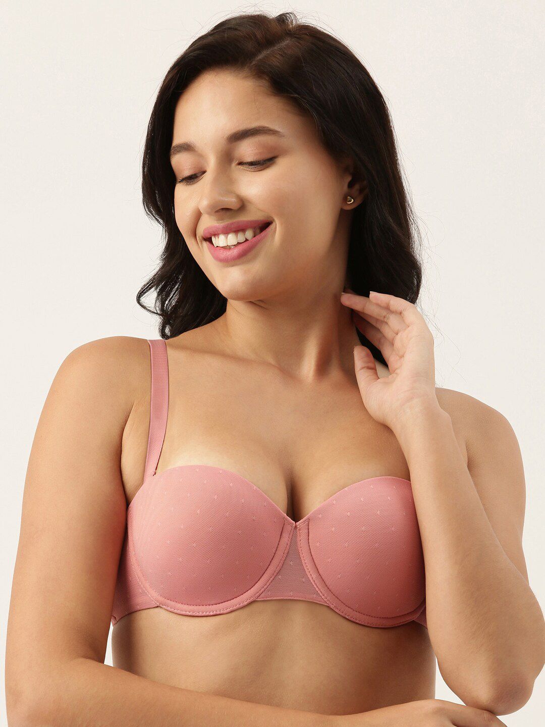 Non-Wired Non-Padded Bra with Lace Border