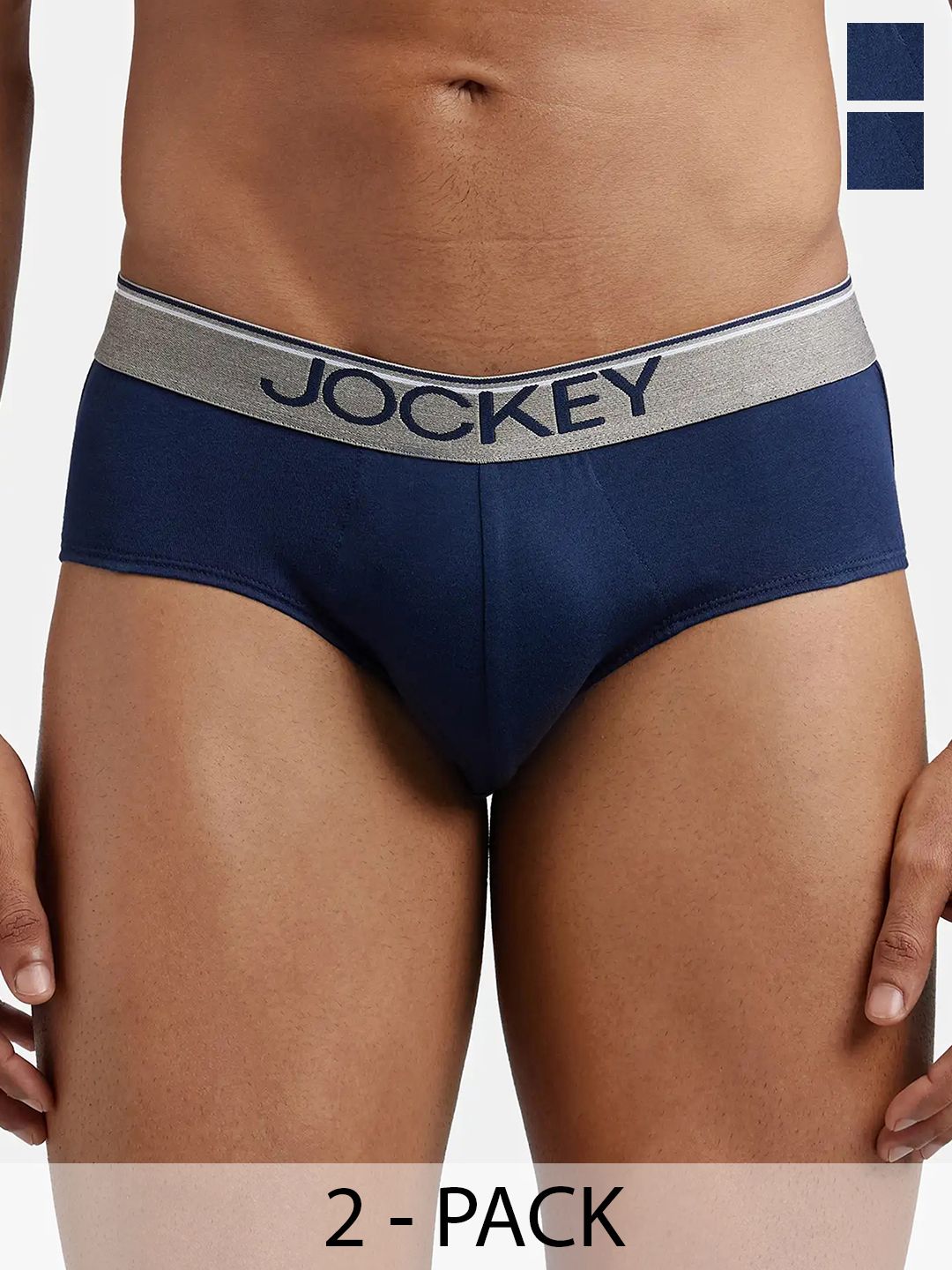 Jockey Men Pack Of 2 Assorted Super Combed Cotton Brief with Ultrasoft Waistband 8037-0201-picture-12