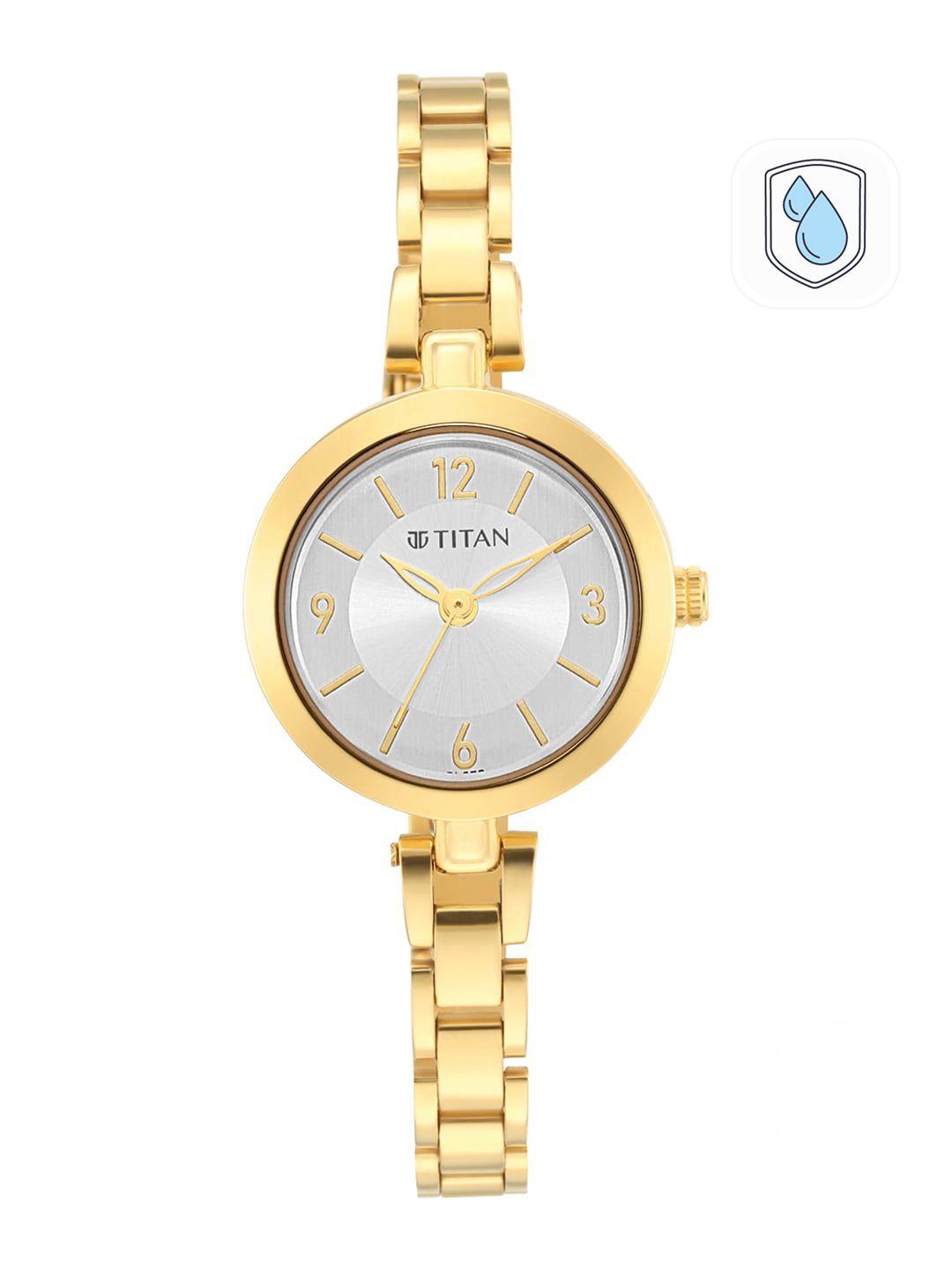 Titan Women Silver-Toned Brass Mother of Pearl Dial & Steel Toned Bracelet Style Straps Analogue Watch-image-23