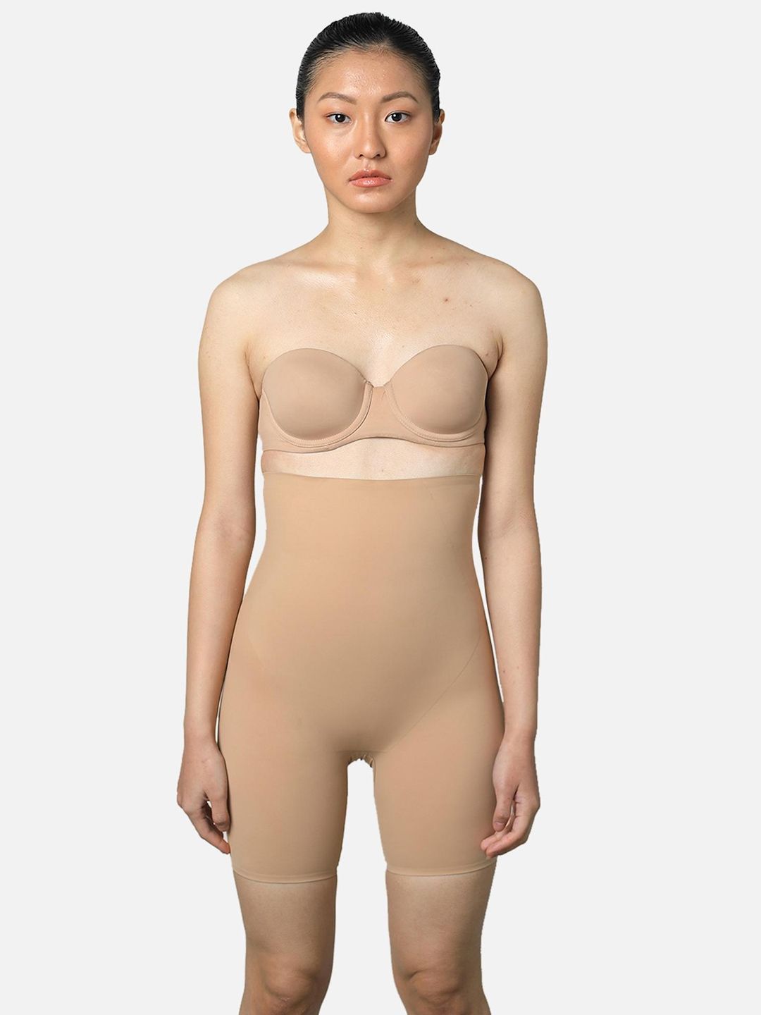 Butt-Chique Women Beige Shorty Tummy & Thigh Shaper-picture-15