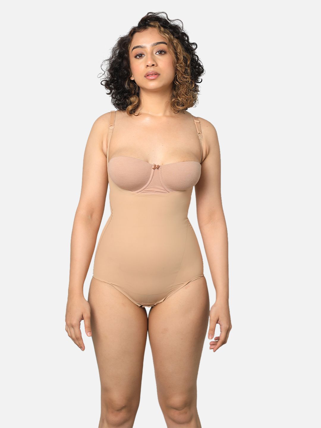 Butt-Chique Women Beige Seamless Body Shapewear-picture-46