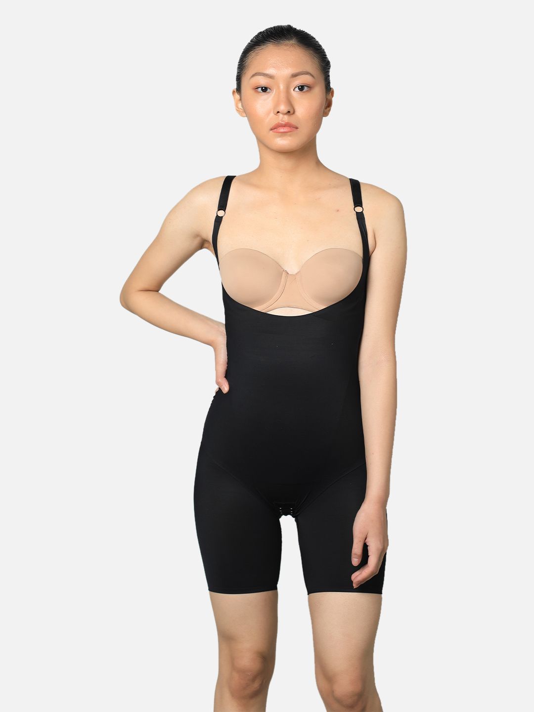 Butt-Chique Women Black Full Bodysuit Shapewear-picture-21