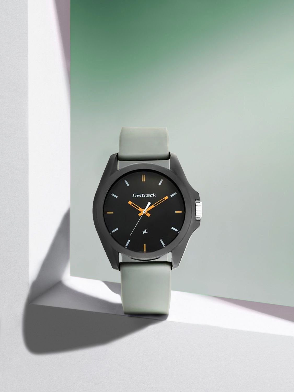 Fastrack Unisex Black Dial & Grey Straps Tees Fast Fit Analogue Watch 68011PP08-image-3