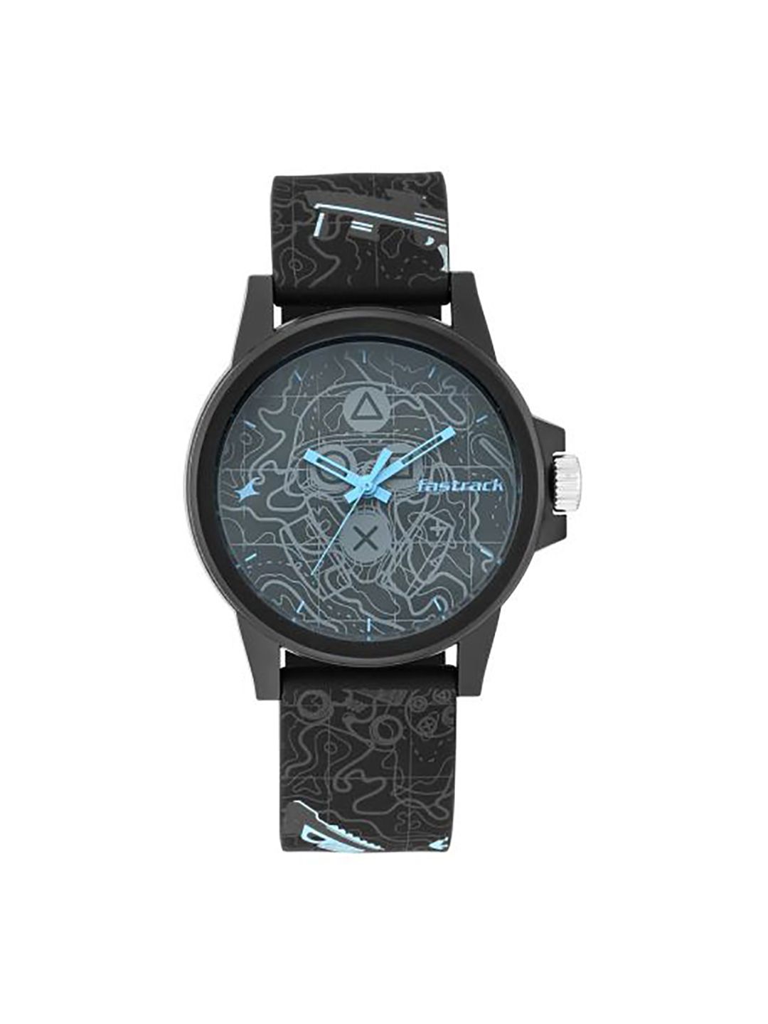 Fastrack Unisex Black Printed Dial & Straps Tees Games Analogue Watch 68012PP03-picture-47
