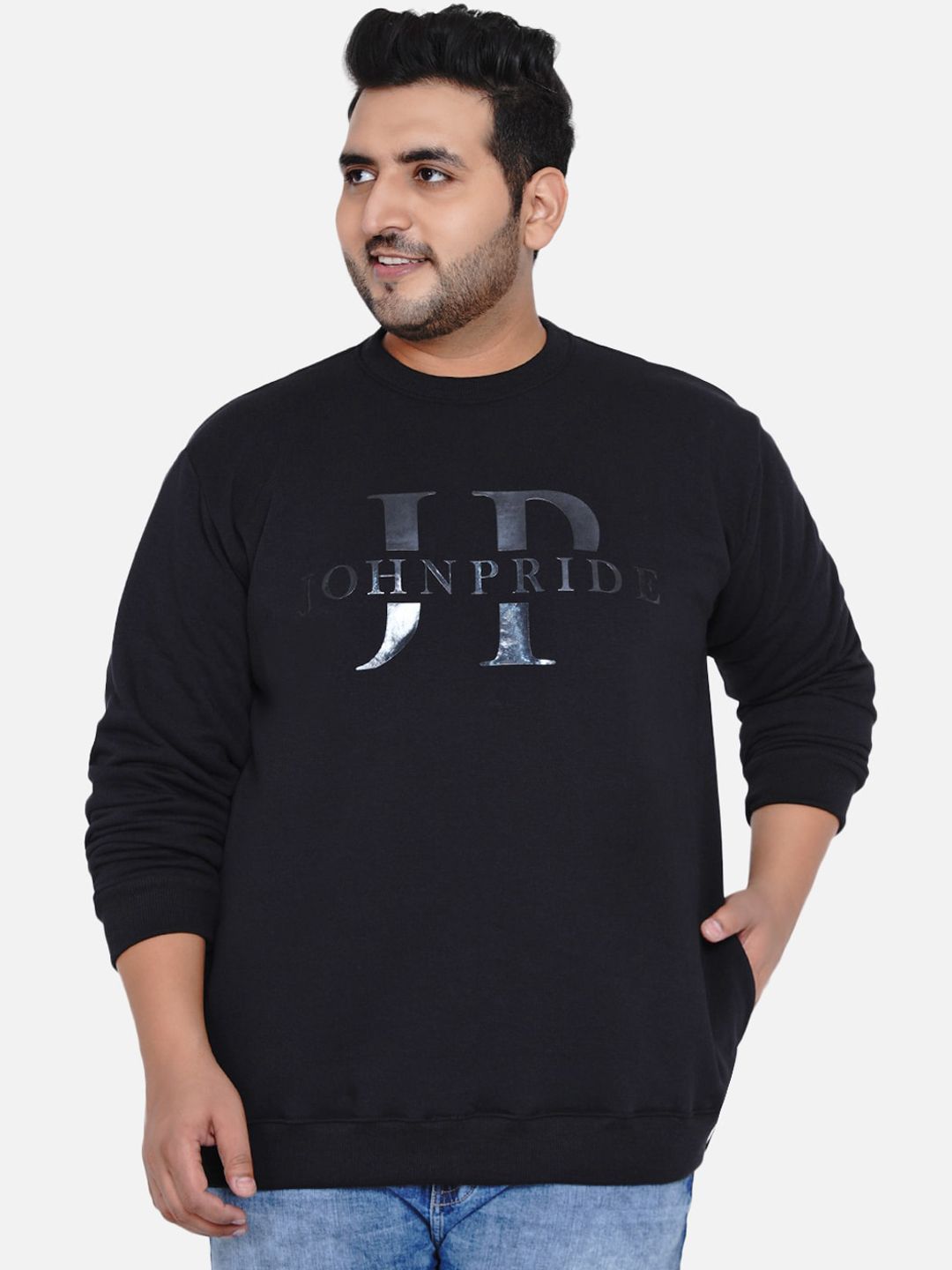 John Pride Men Black Typography Printed Sweatshirt-image-24