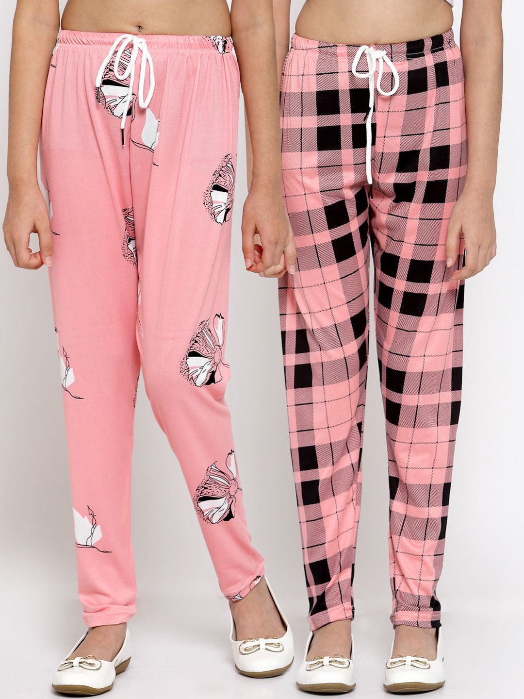 Klotthe Kids Girls Pack of 2 Multicoloured Ankle Length Leggings-picture-26