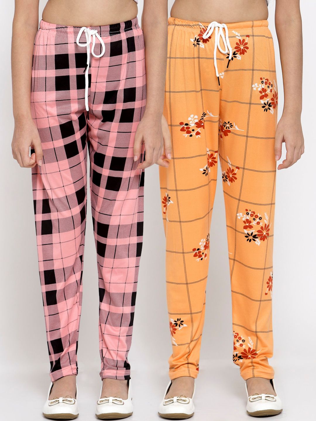 Klotthe Kids Girls Pack of 2 Multicoloured Ankle Length Leggings-picture-27