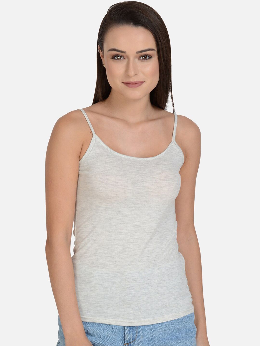 mod & shy Women Grey Solid Non-Padded Camisole-picture-11