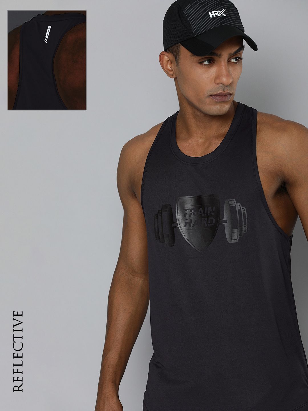 HRX By Hrithik Roshan Training Men Atlantic Blue Rapid-Dry Typography Tshirts-picture-49