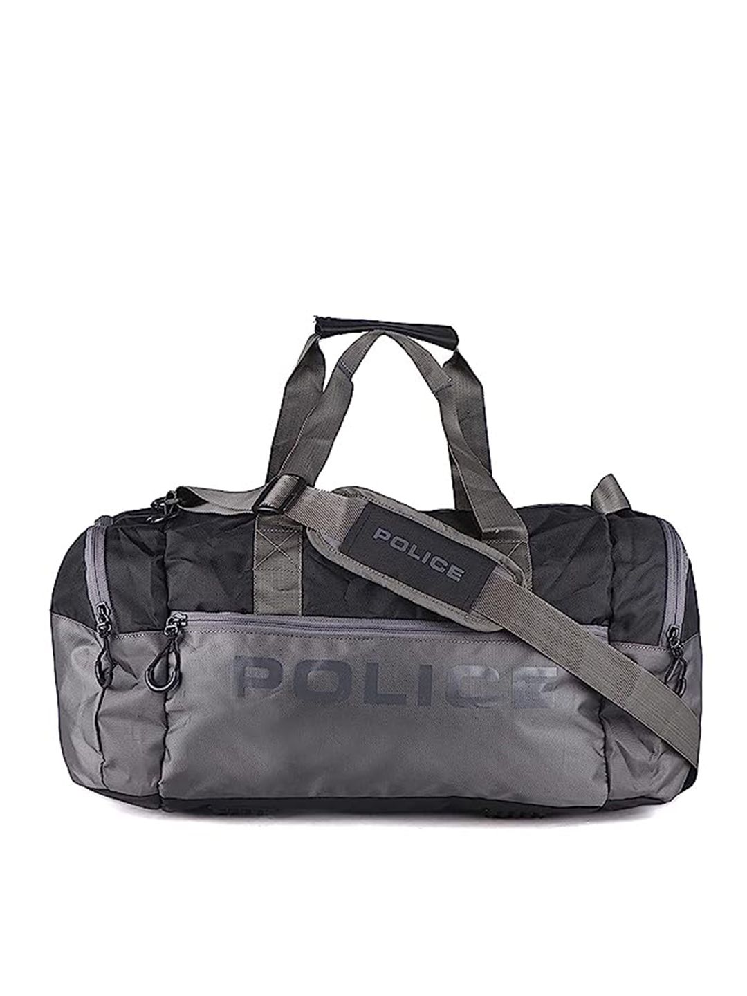Police Black & Grey Solid Duffel Bag-picture-43