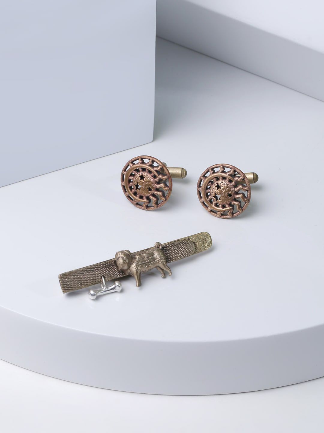 COSA NOSTRAA Men Copper-Toned Accessory Gift Set-picture-20